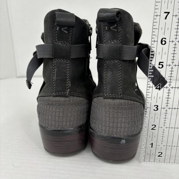Keen Morrison Ankle Boot Womens Size 8.5 Black Leather Side Zip Low Heel Bootie - Picture 10 of 10